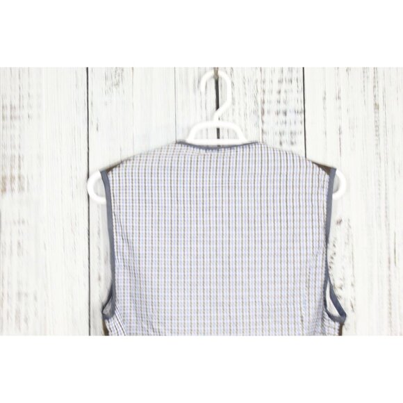Scott James Tweed Checkered Waistcoat Vest Brown Size Large - Picture 9 of 11